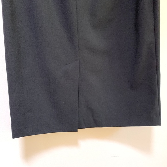Eileen Fisher ~new ~Petite Black Italian Wool Calf Length Pencil Skirt in PP - Picture 5 of 8